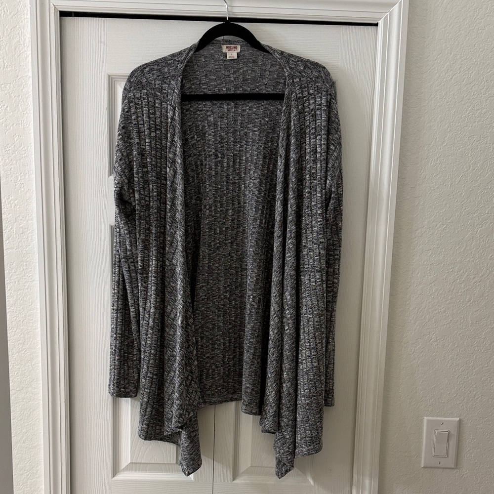 Mossimo Supply Co. Charcoal Open Front Cardigan